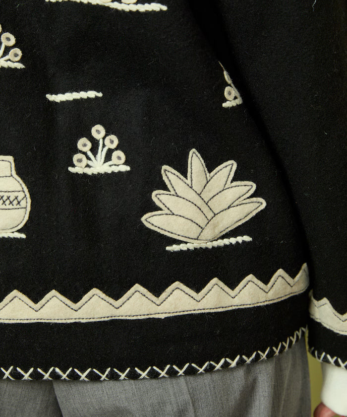 Indian Embroidery Wool Mexican Jacket