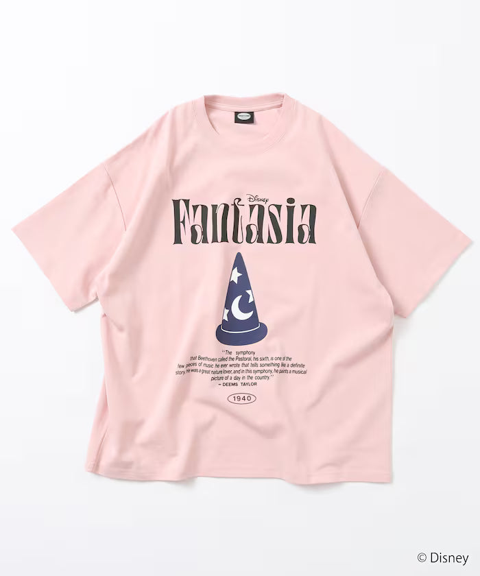 Limited Edition/DISNEY Disney Special Order Big Silhouette Front Print Crew Neck T-Shirt Fantasia