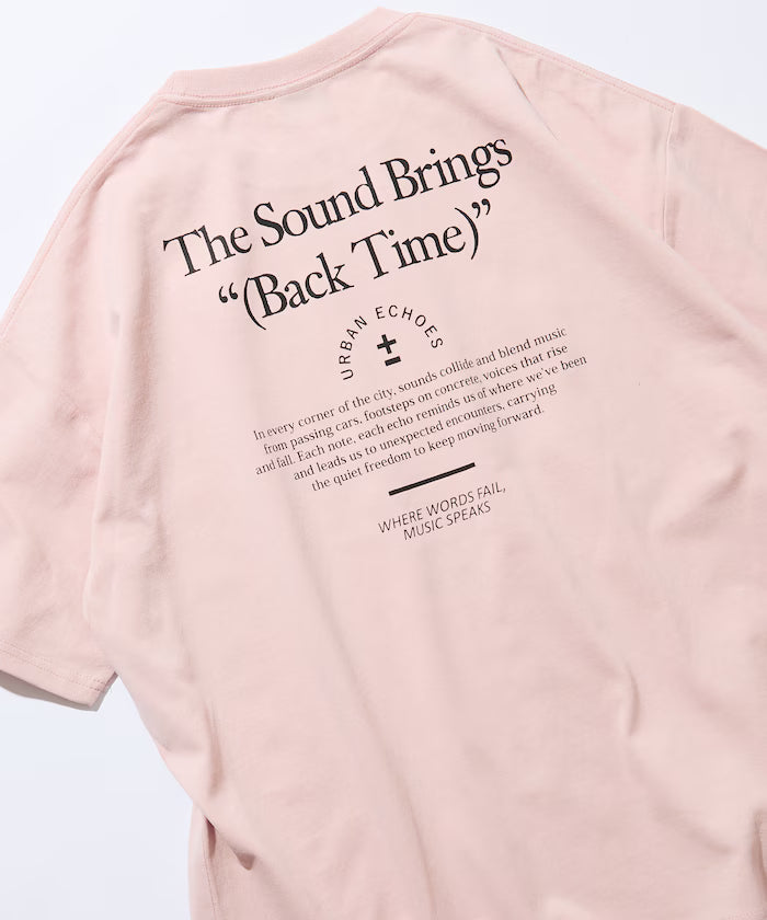 Big Silhouette Back Print Crew Neck T-Shirt / The Sound Brings 【Limited Edition】