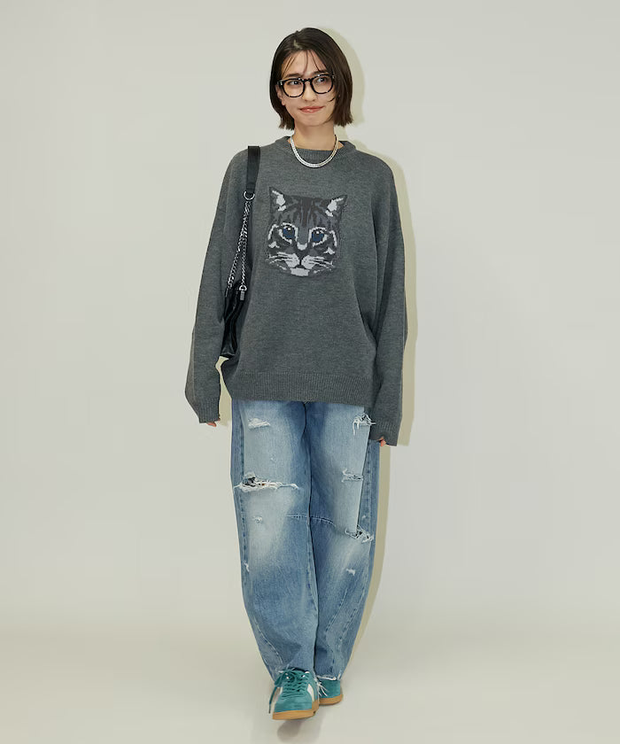 Various Cat Design Knit Limited Edition