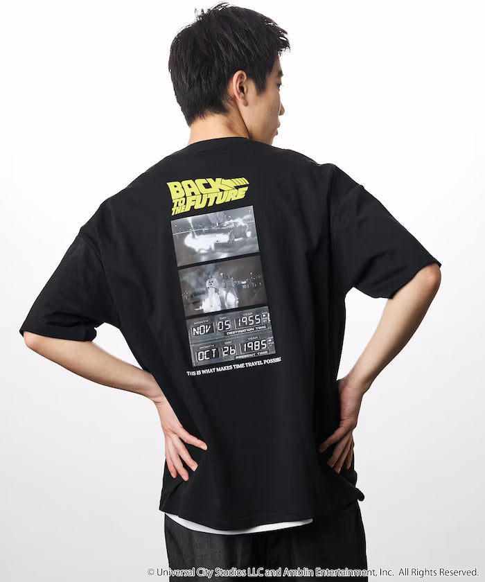 [BACK TO THE FUTURE] Limited Edition Big Silhouette Back Print Crew Neck T-Shirt [Limited Release]