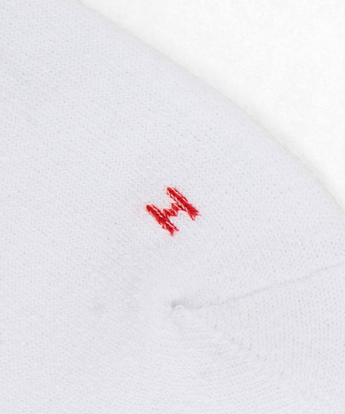 Sinker Plain White Crew Socks (25.0-27.0cm)