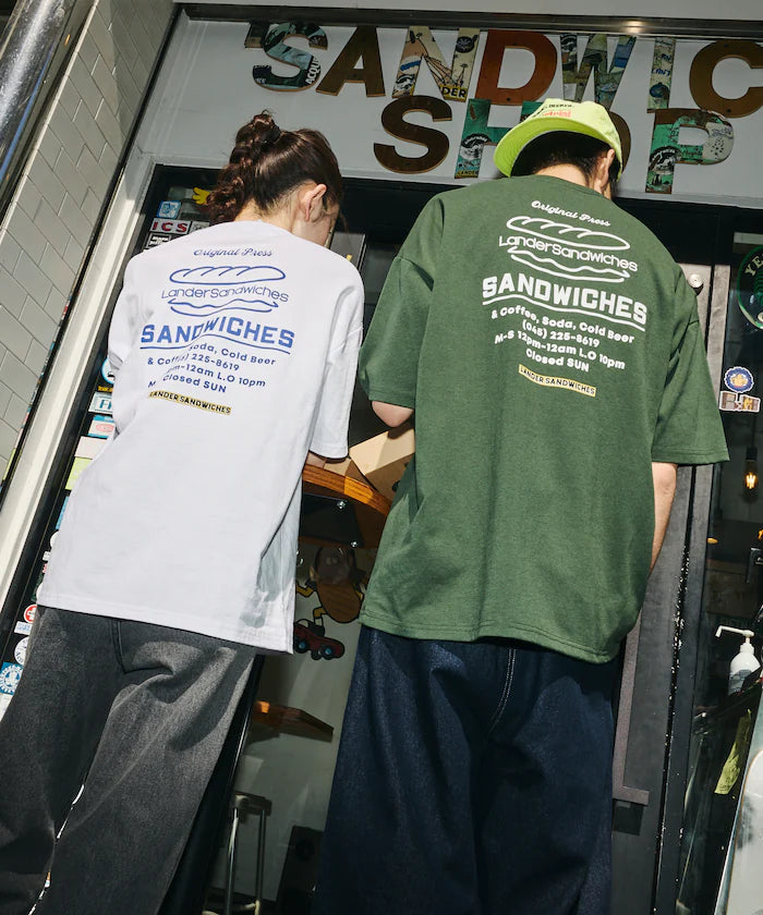 LANDER SANDWICHES×FREAK'S STORE/Lander Limited Edition Big Silhouette Back Print Crew Neck T-Shirt 【Limited Release】