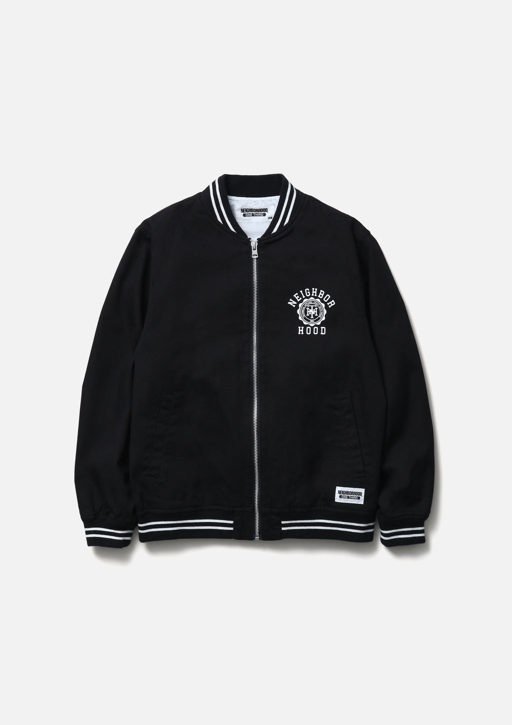 Ot Cotton Zip Award Jacket - BLACK