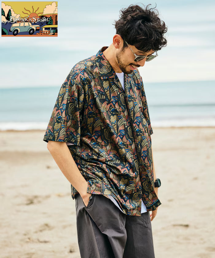 FREAK'S STORE for BEACH & FES Summer Active Setup with Drawstring Bag - Batik Pattern