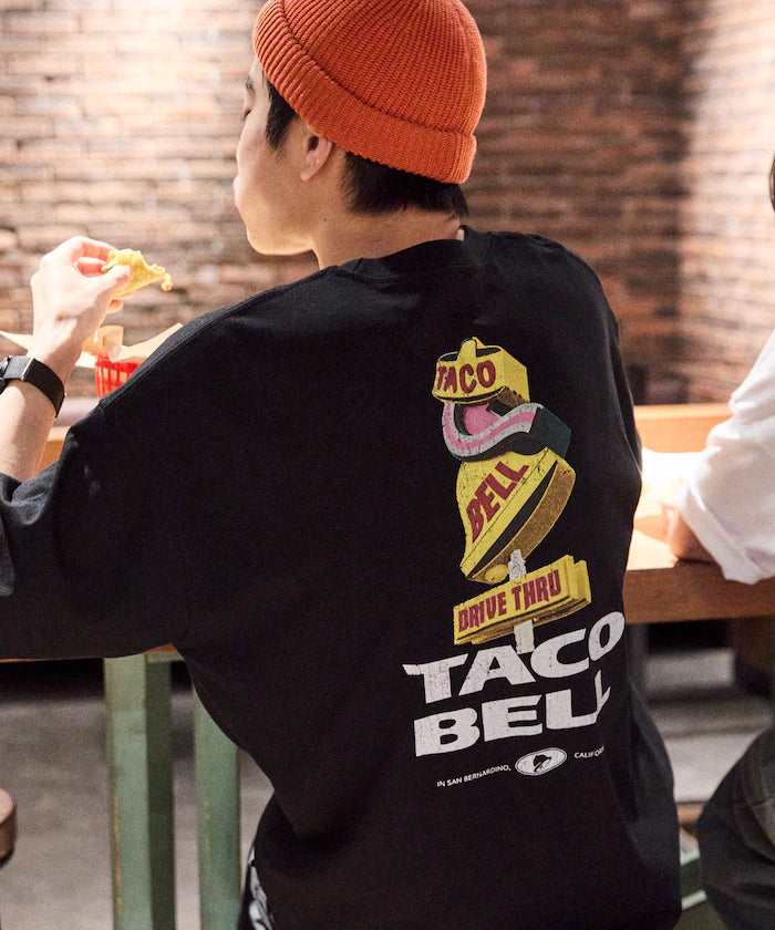 Limited Edition TACOBELL×FREAK'S STORE Exclusive Big Silhouette Back Print Crew Neck T-Shirt