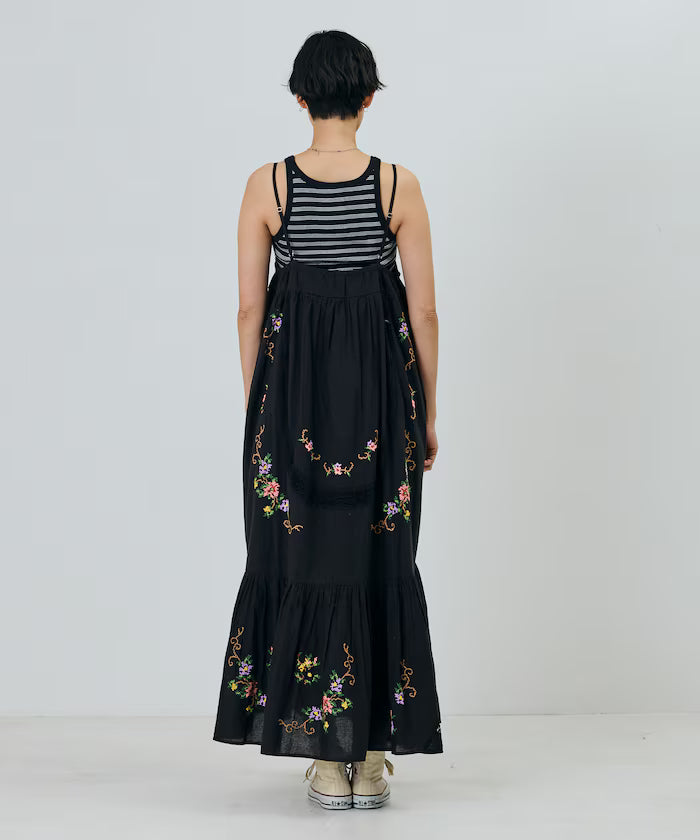 India Flower Cross Stitch Lace Camisole Dress