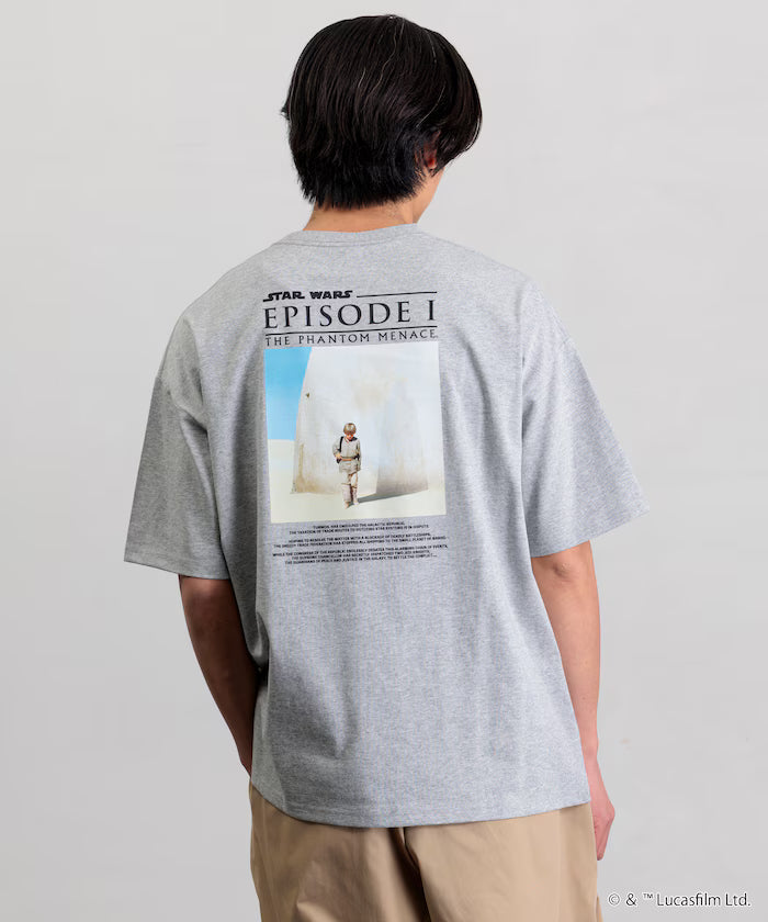 STAR WARS EPISODE 1/Star Wars Exclusive Big Silhouette Back Print Crew Neck T-shirt 【Limited Edition】