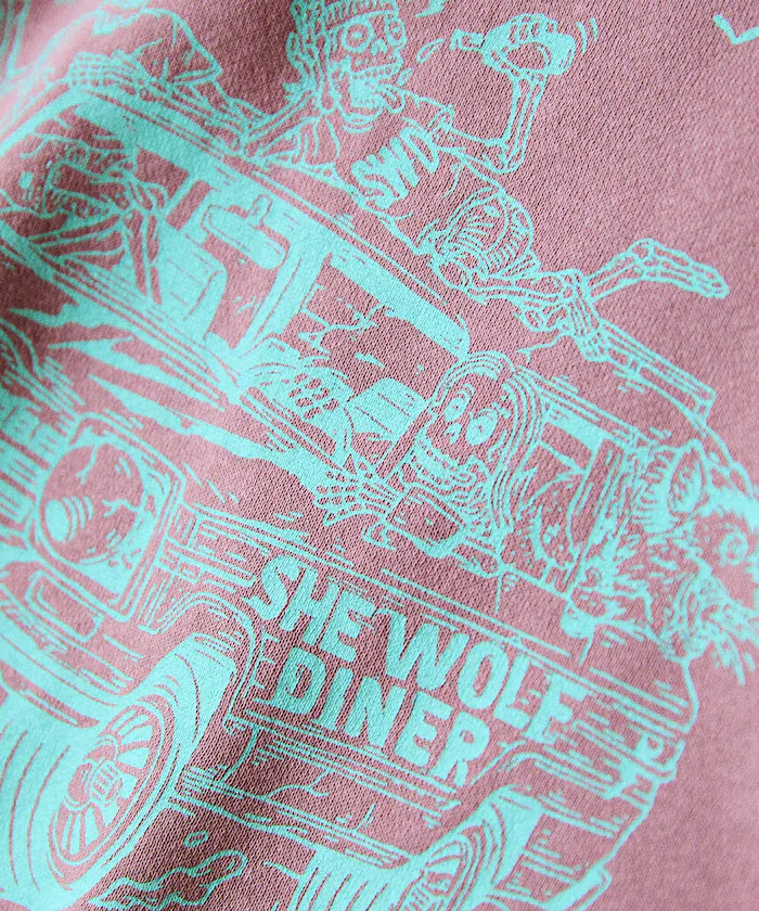 SHE WOLF DINER x FREAK'S STORE/She Wolf Diner Limited Edition Big Silhouette Back Print PO Parker/Hoodie/CAR 【Limited Edition】