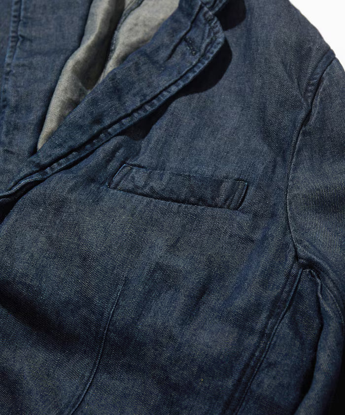 French Linen Denim Tailored Jacket