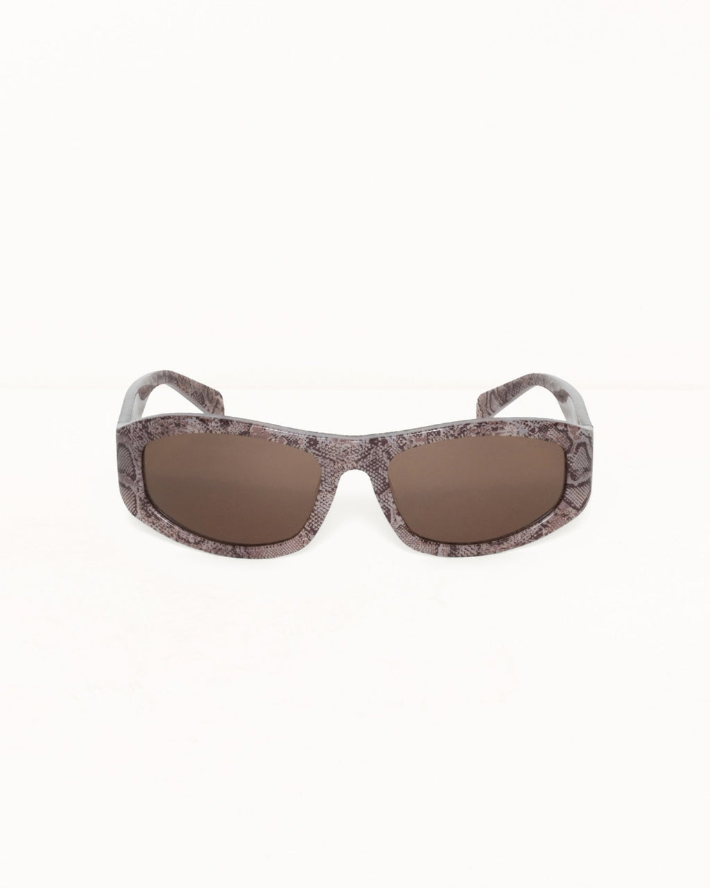 LANDON SUNGLASSES - Snake Skin / Brown Lens