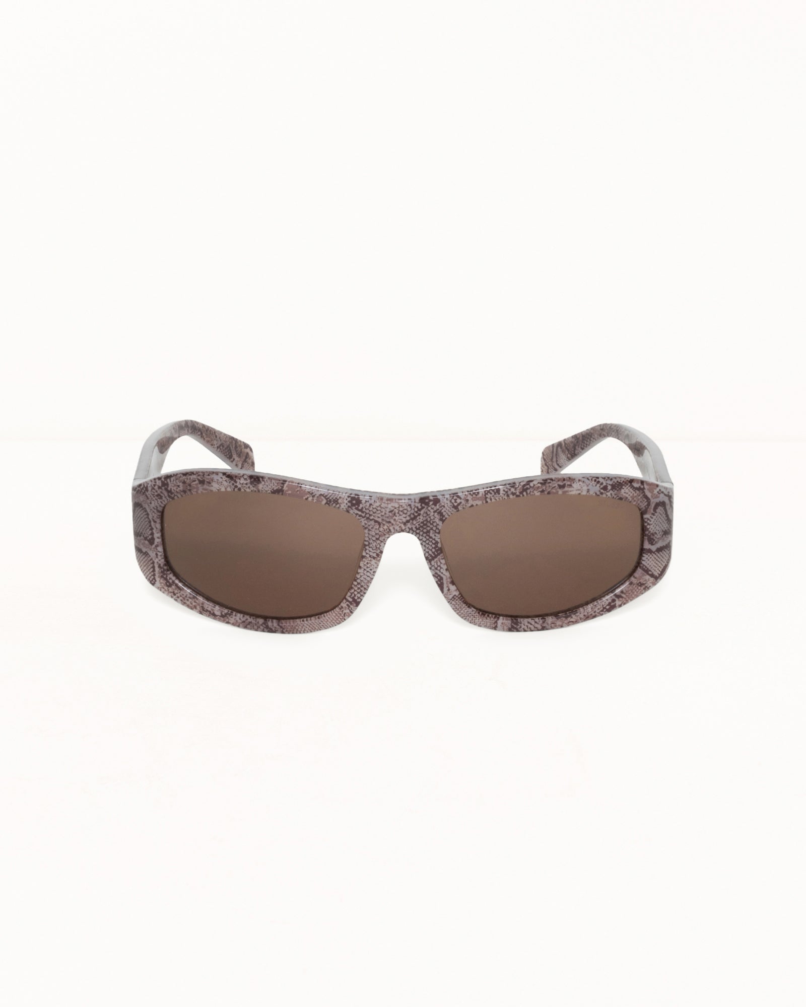 LANDON SUNGLASSES - Snake Skin / Brown Lens