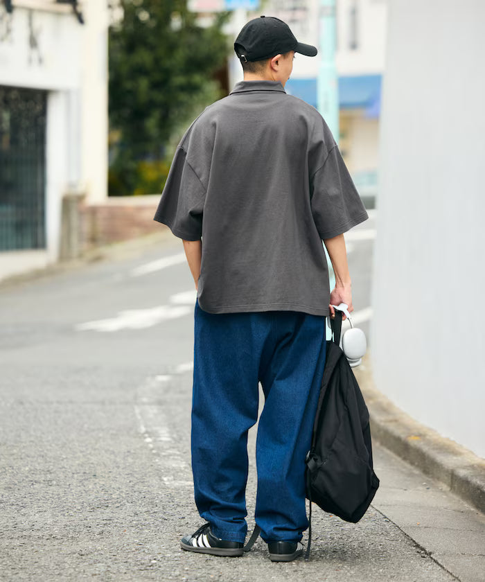 9 oz Heavyweight Big Silhouette heavyweight polo shirt/oversized polo 【limited edition】