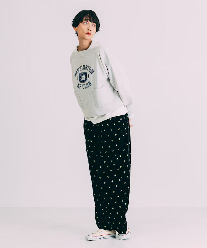 Boat Neck Short Sweatshirt