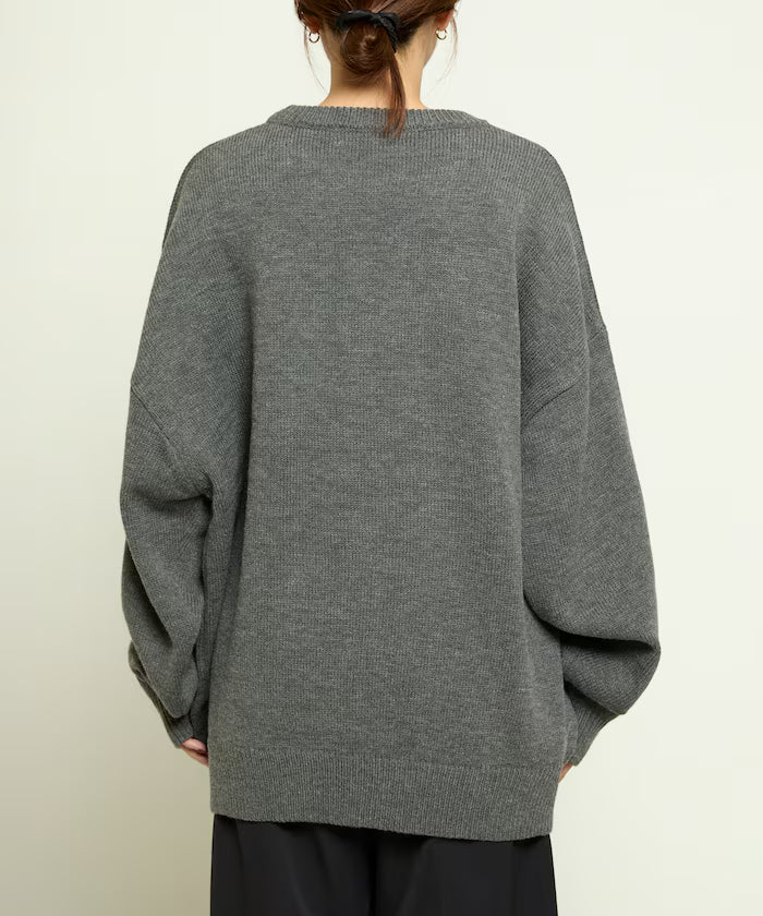 Shaggy Embroidered Rabbit Design Knit Limited Edition