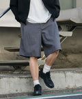 Washable Linen Mix Shorts [Limited Edition] - Charcoal Gray