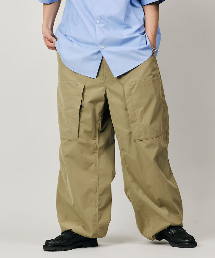 Quick Dry Fabric Wide Silhouette Poly Rip Cross Military Helicrew Pants/UV Cut/Quick Dry 【Limited Edition】