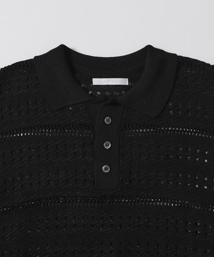 Big Silhouette Short Sleeve Knit Polo Shirt