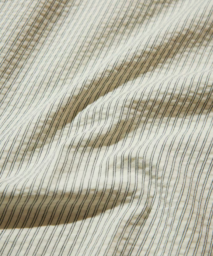 FREAK'S STORE for BEACH & FES Seersucker Spindle Regular Collar Short Sleeve Shirt