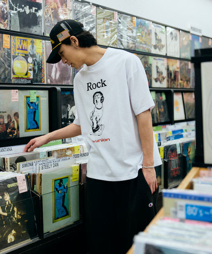 Limited Edition diskunion×FREAK'S STORE Collaboration Shiba Inu Big Silhouette Print Crew Neck T-Shirt