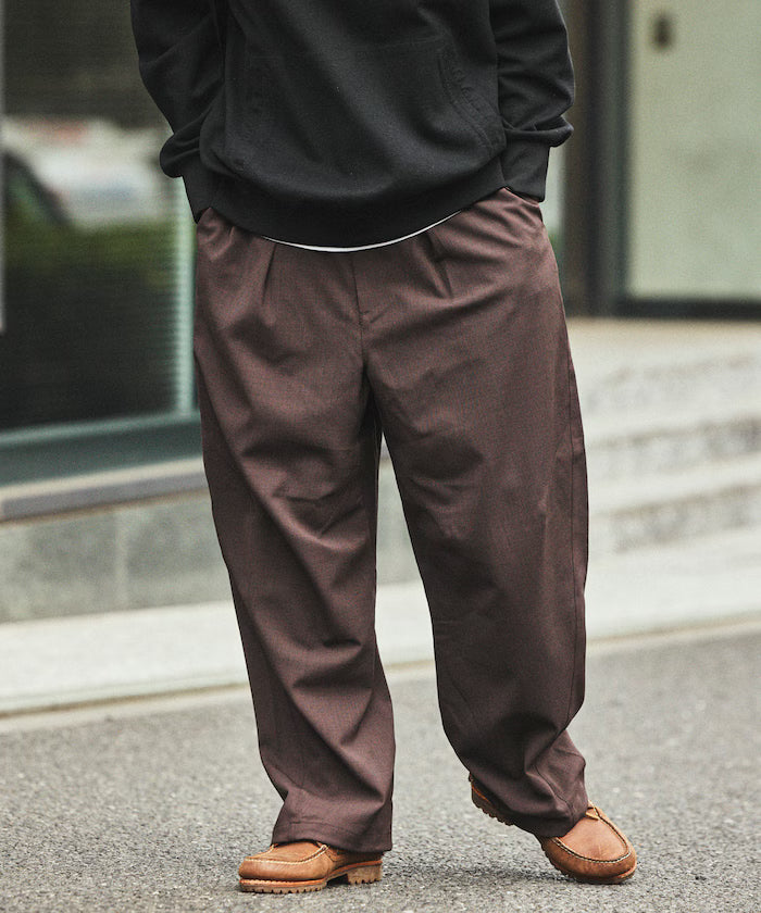 [New Color Added] Quick-Drying Material Relaxed Fit Curved Silhouette Over Pants Linen-Style Home Care