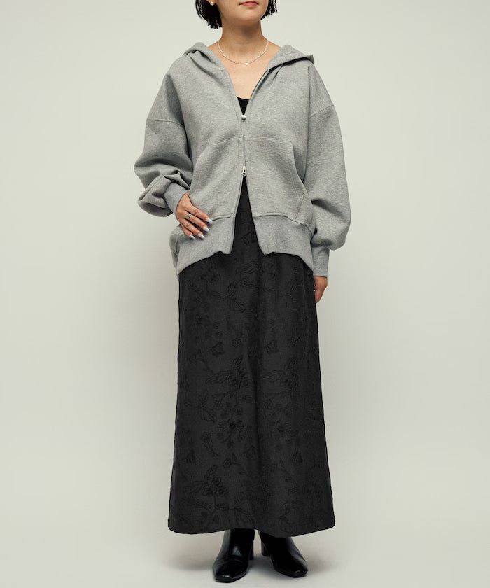 Flower Embroidery I-Line Easy Skirt