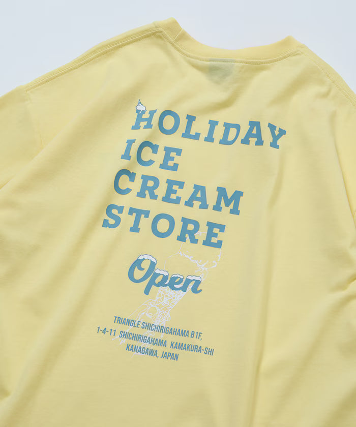 HOLIDAY ICECREAM×FREAK'S STORE Collaboration Big Silhouette Back Print Crew Neck T-Shirt [Limited Edition]