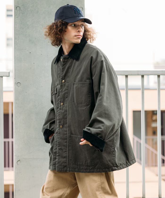 Big Silhouette Corduroy Switch Duck Coverall Jacket [Limited Edition]