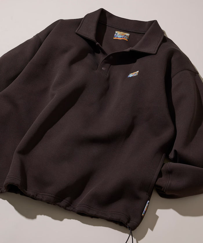 Big Silhouette Spindle Cardboard One Point Logo Polo Color Sweat