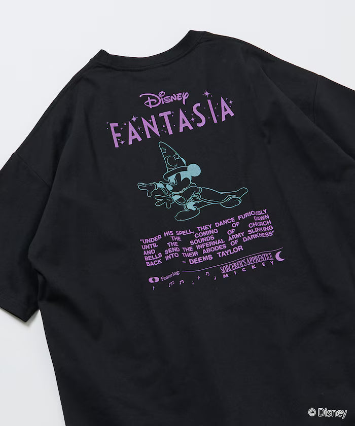 DISNEY/Mickey Mouse 'Fantasia'/Back Print Crew Neck T-Shirt [Limited Edition]