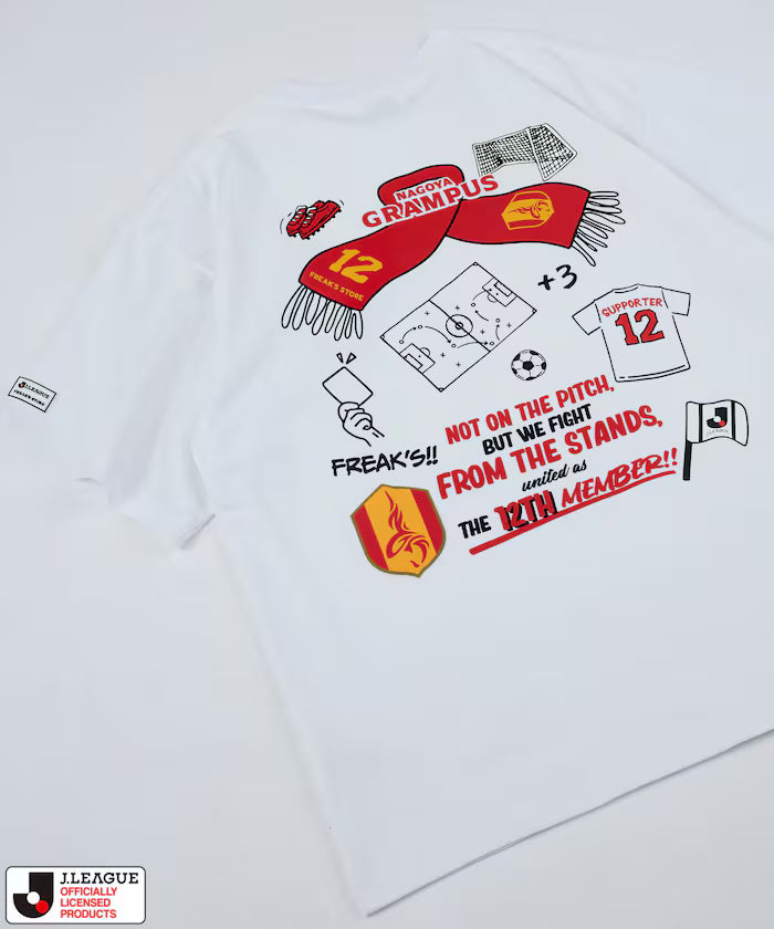 [May 15th 12:00 Release] J.LEAGUE × FREAK’S STORE Exclusive SUPPORTERS SHORT SLEEVE TEE [Nagoya Grampus] - White