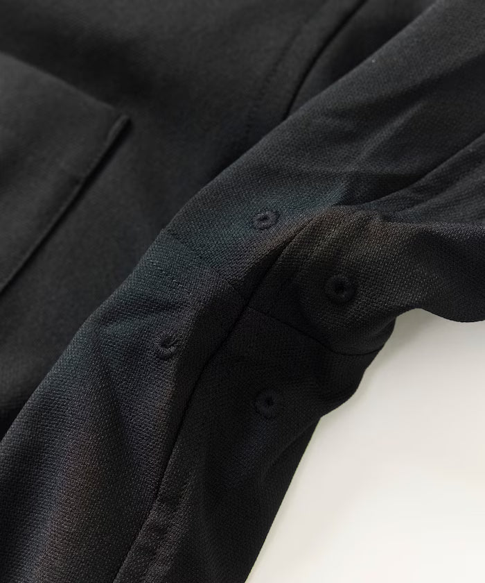 [New Color Addition] Quick-Dry Material Relaxed Fit Open Collar Short Sleeve Shirt Linen-Like