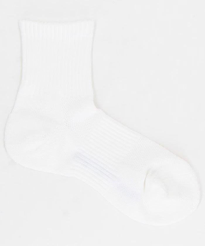 Washi Plain Quarter Socks (Fits 25.0-27.0cm) - White
