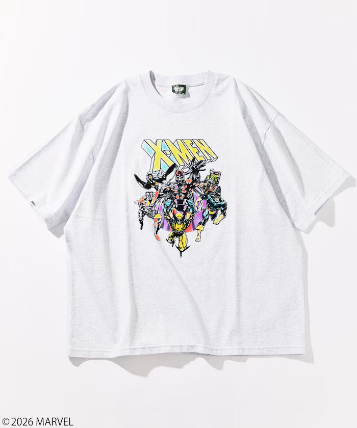 MARVEL/X-MEN Crew Neck T-Shirt / Static Flokki Processing