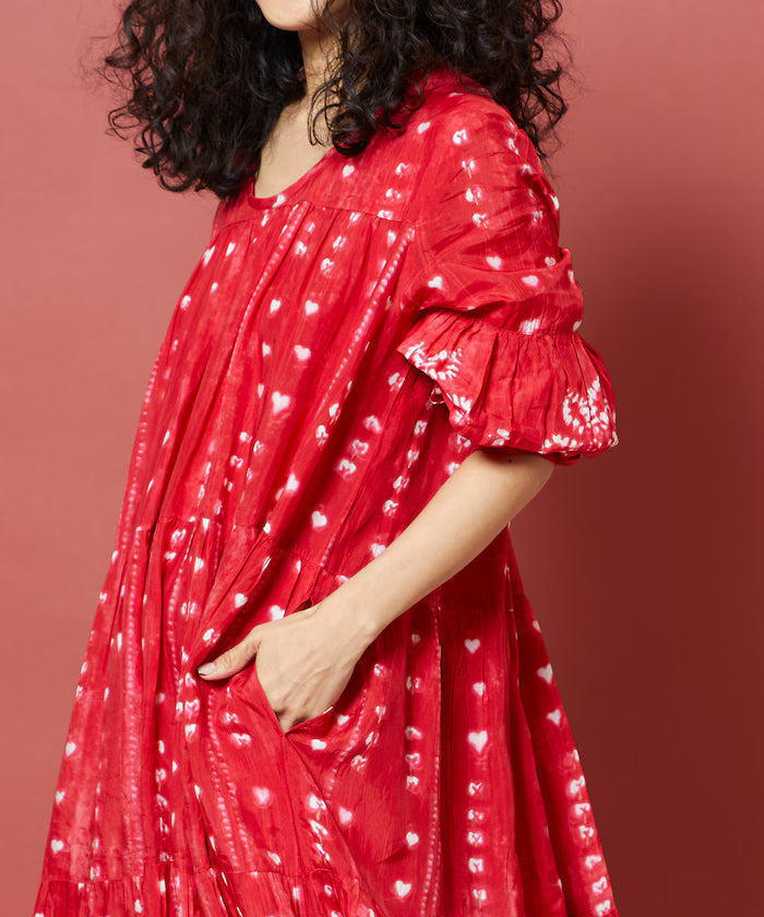 Shibori Print Tiered One Piece