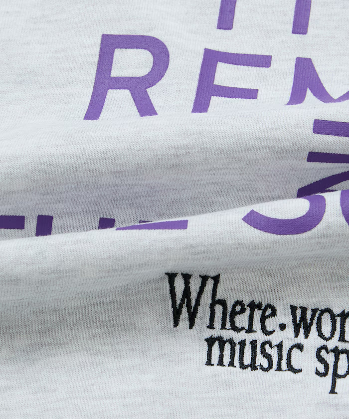 Big silhouette one-point embroidery back print hem code pocket T-shirt [Limited Edition]