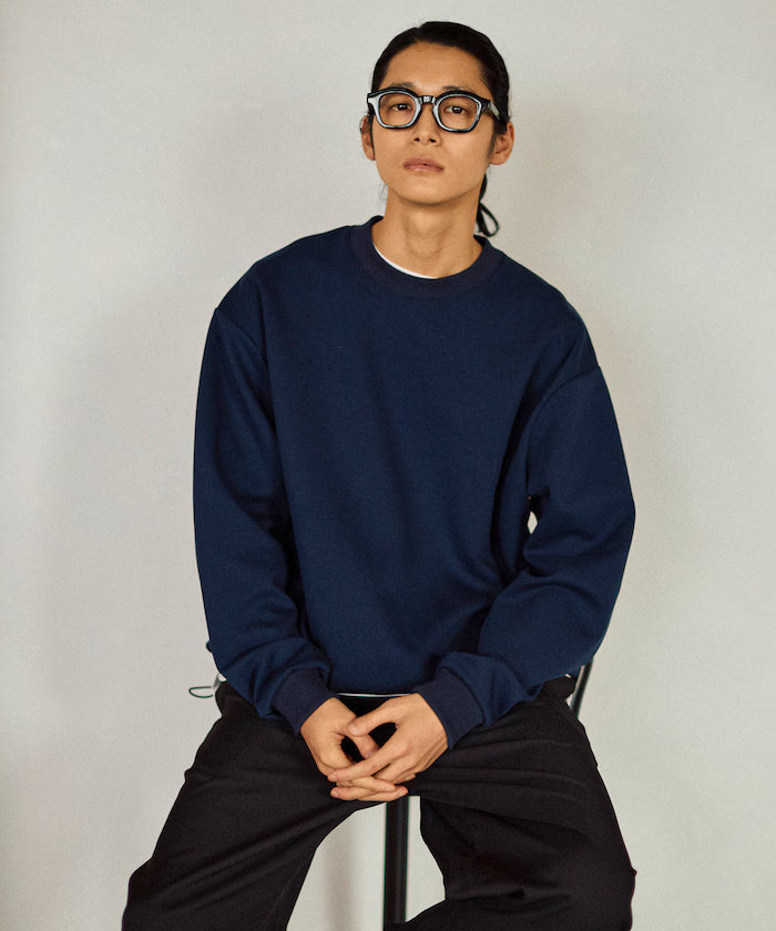 <New Color Added> Side Pocket Spindle Cardboard Crew Neck Sweatshirt