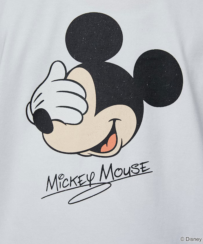<Functional Material>Mickey Mouse Face T-Shirt Limited Edition