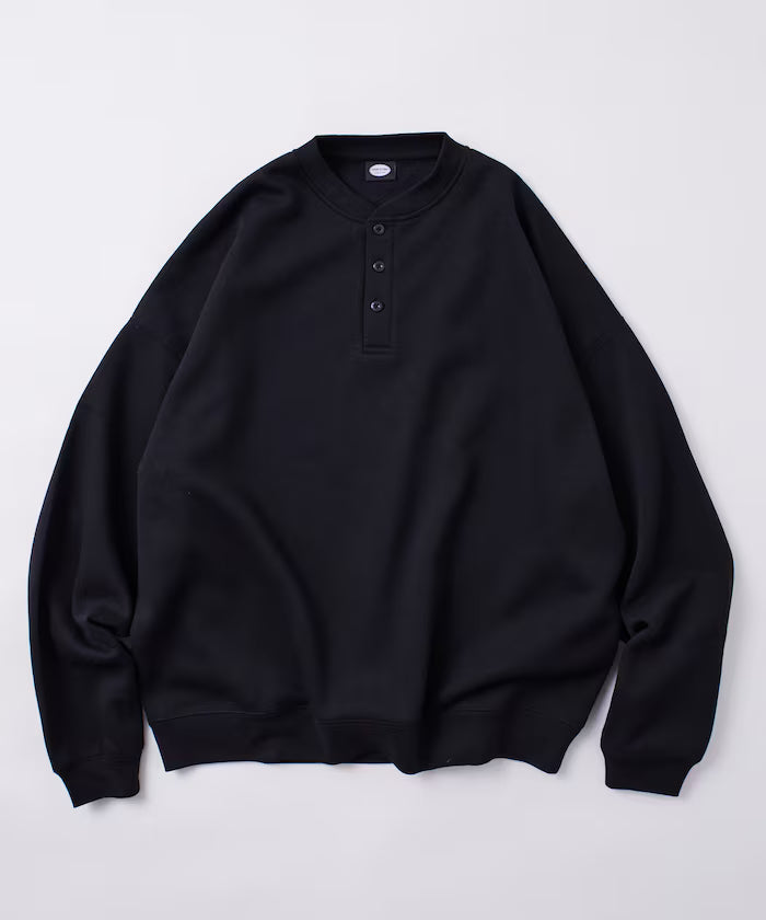 Big Silhouette Henley Neck Sweat Pullover [Limited Edition]