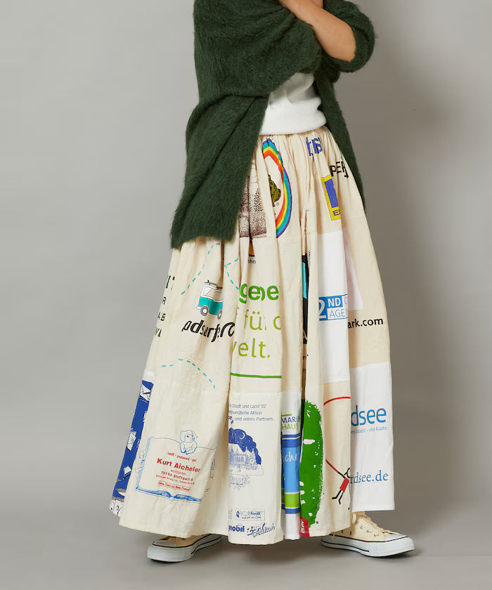 Vintage European Eco Bag Remake Skirt