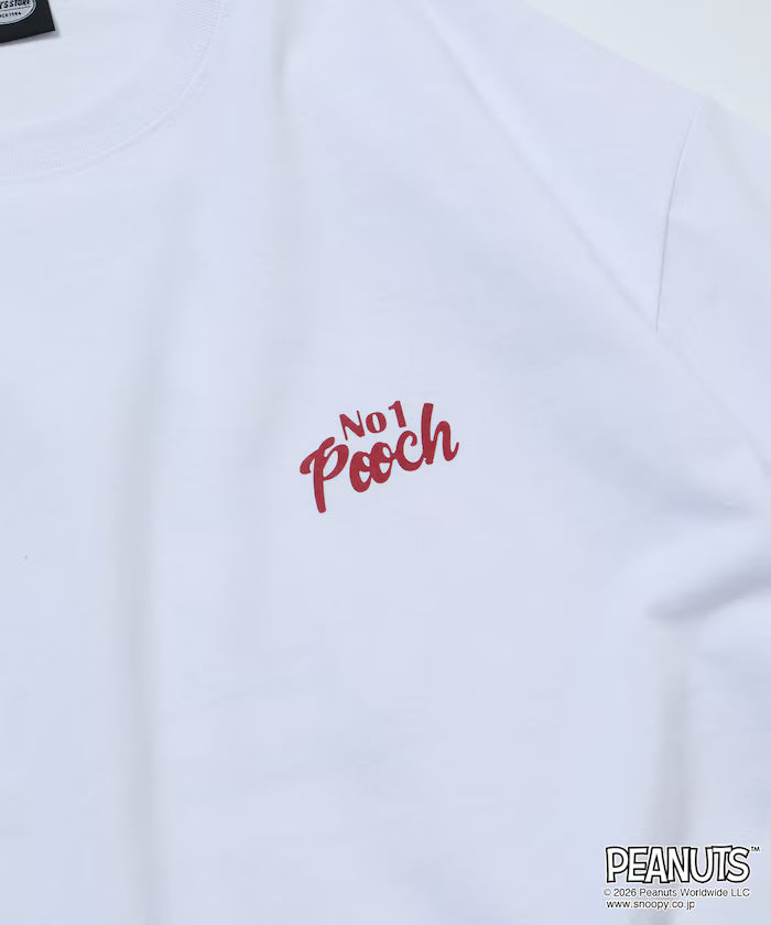 PEANUTS/Peanuts Exclusive Big Silhouette Back Print Crew Neck T-Shirt/POOCH [Limited Edition]