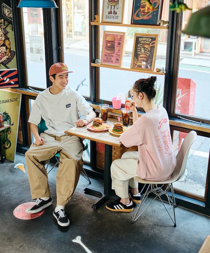 Burger Factory × FREAK'S STORE/ Burger Factory Limited Big Silhouette Back Print Crew Neck T-shirt 【Limited Edition】