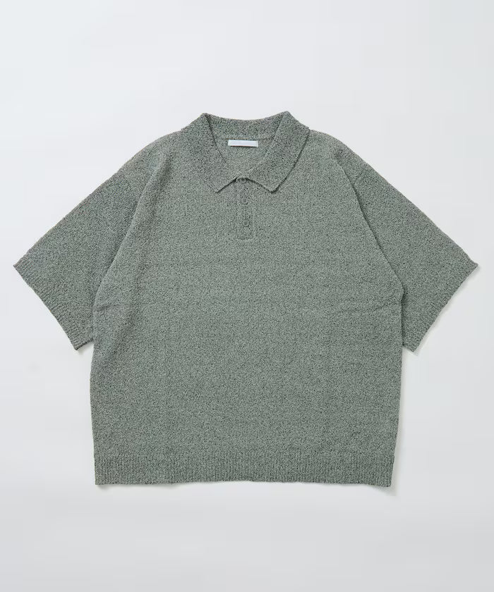 Dry Touch Boucle Yarn Knit Polo Shirt