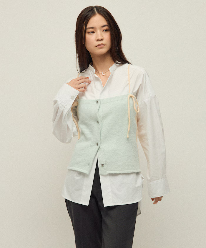 Alpaca Blend Bicolor Knit Vest