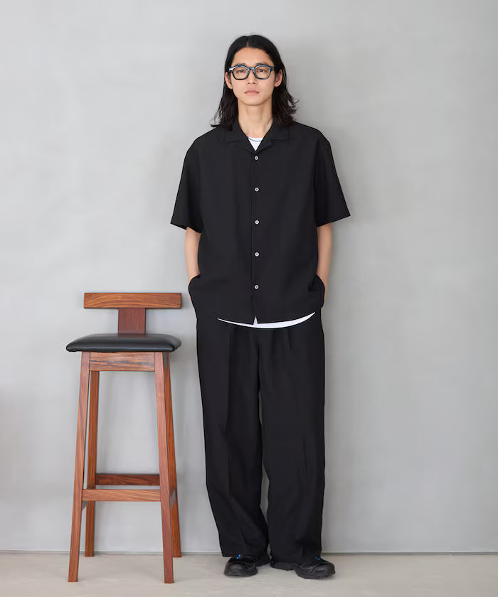 Functional Material Open Collar Short Sleeve Shirt Set 3 Piece Set / Washable / UV Cut / Quick Dry / Cooling Touch