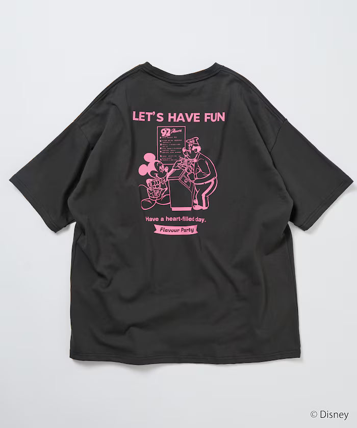 DISNEY Mickey Mouse Exclusive Big Silhouette Back Print T-Shirt / HAVE FUN 【Limited Edition】