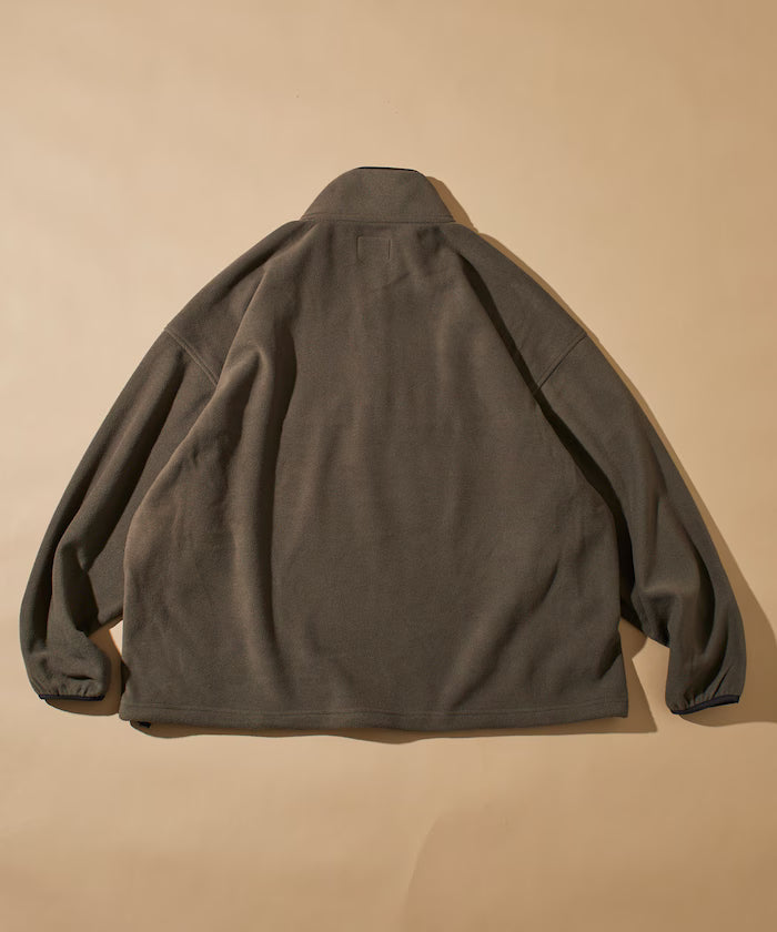 Big Silhouette One Point Logo Fleece Snap Button Spindle Pullover