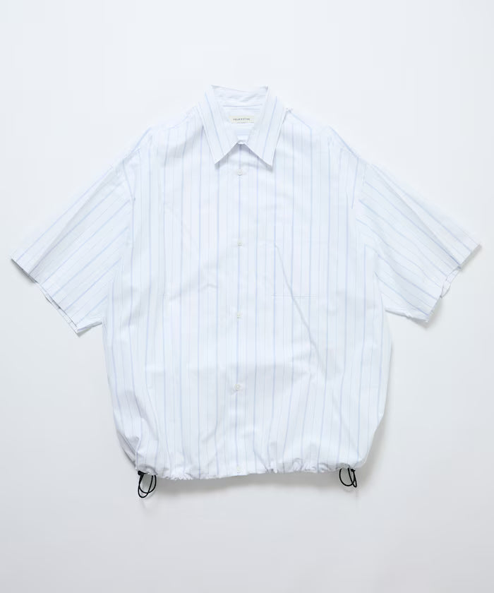 Wide silhouette spindle regular collar short sleeve shirt / hem code [limited edition]