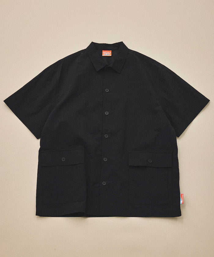 FREAK'S STORE for BEACH & FES Recycled Nylon Short Sleeve Shirt - Black