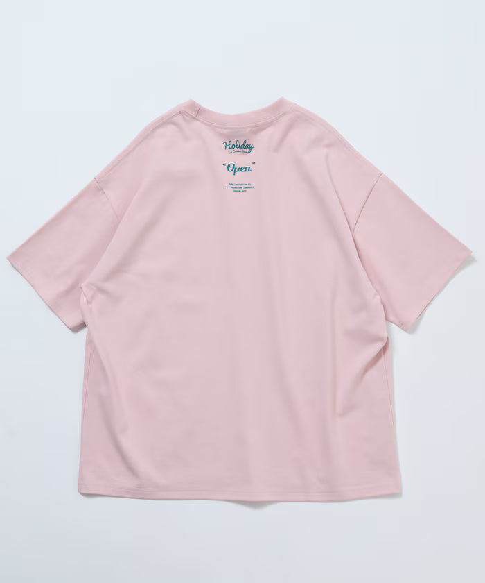 HOLIDAY ICECREAM×FREAK'S STORE Limited Edition Big Silhouette College Print Crew Neck T-Shirt
